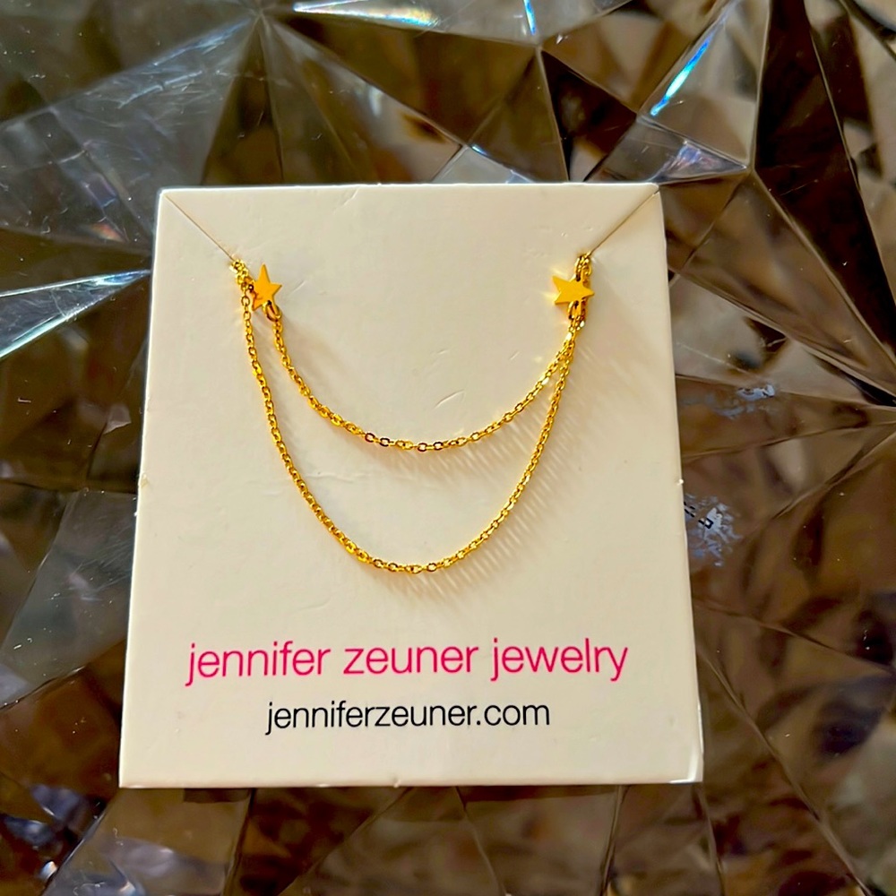 Jennifer Zeuner jewelry plated gold star necklace